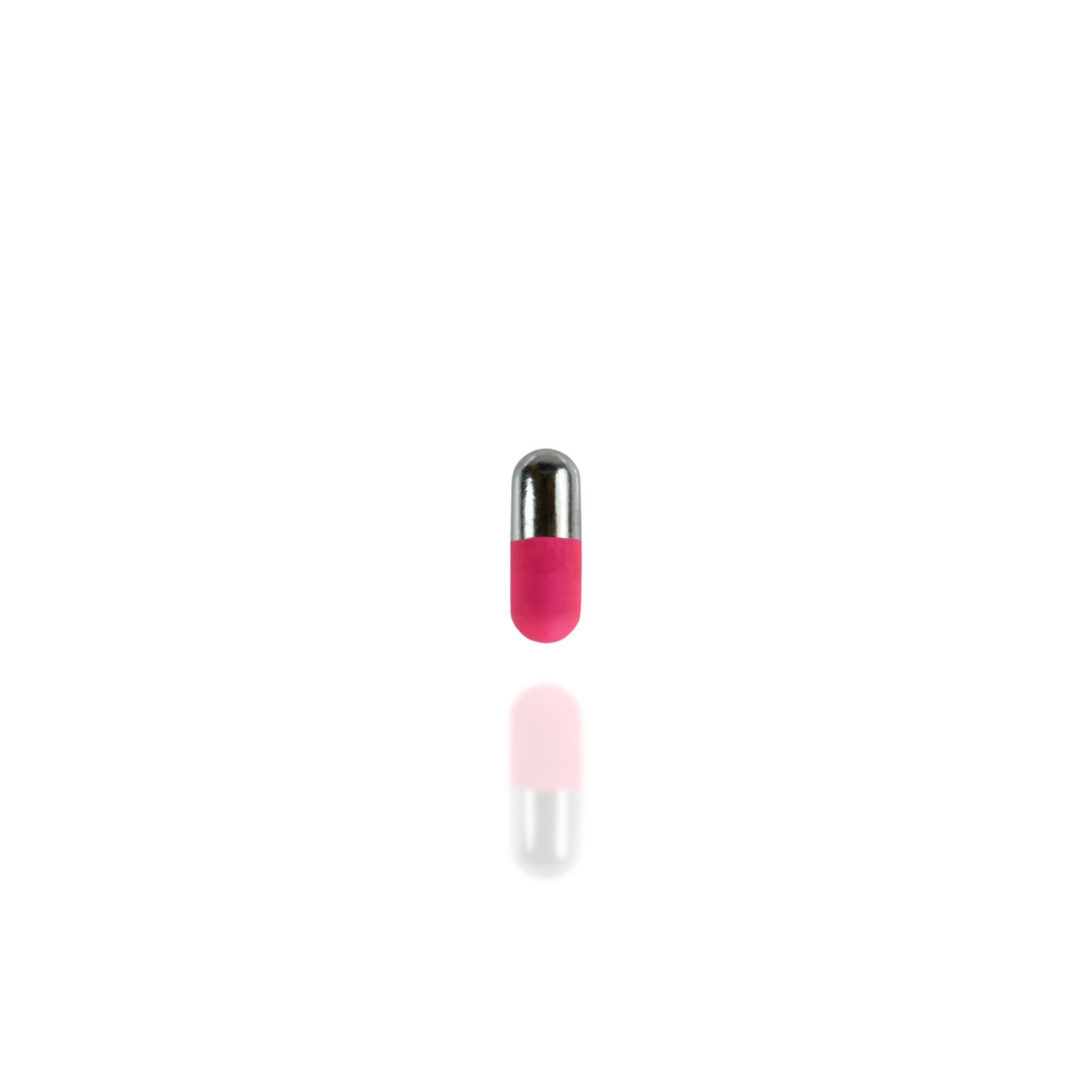Pink Pill Prescription Pin in Lacquered Silver